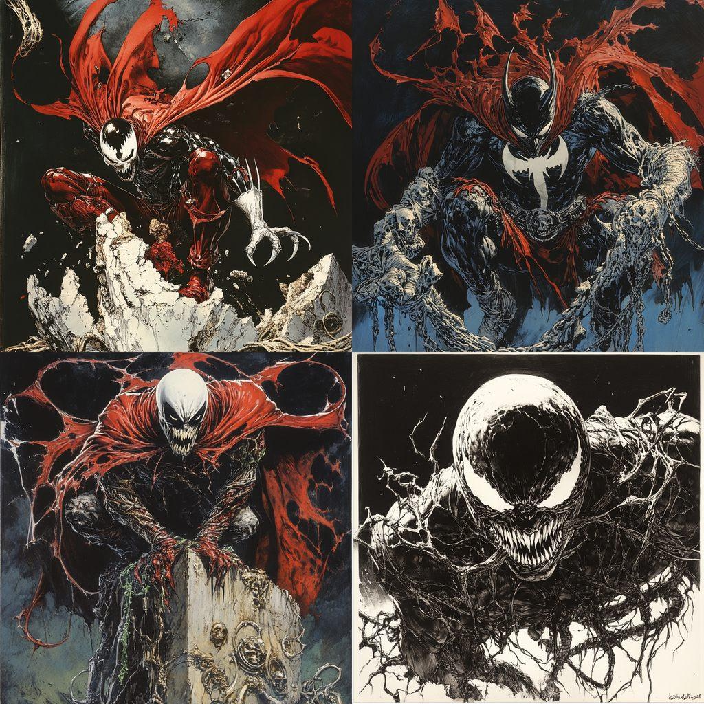 Todd McFarlane style, Midjourney V6.1, render 1 of 4