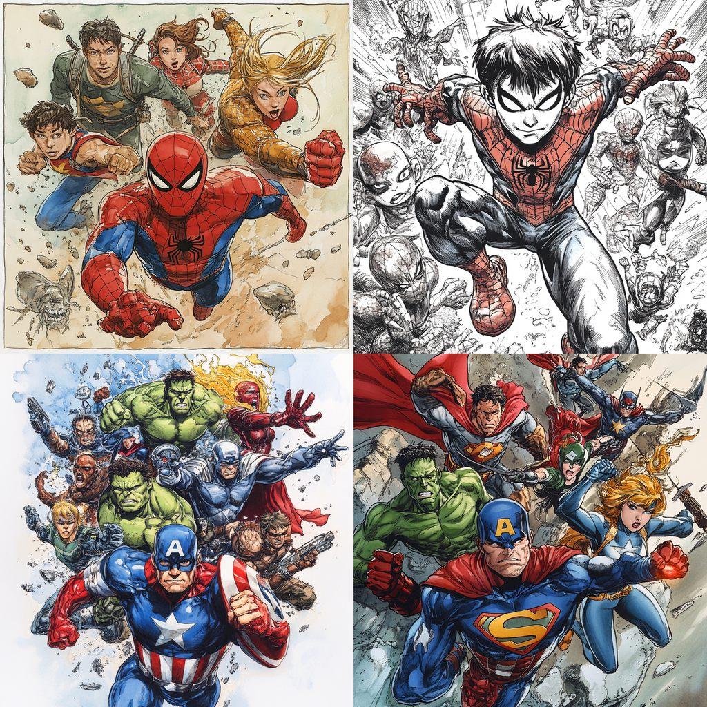 Todd Nauck style, Midjourney V6.1, render 1 of 4