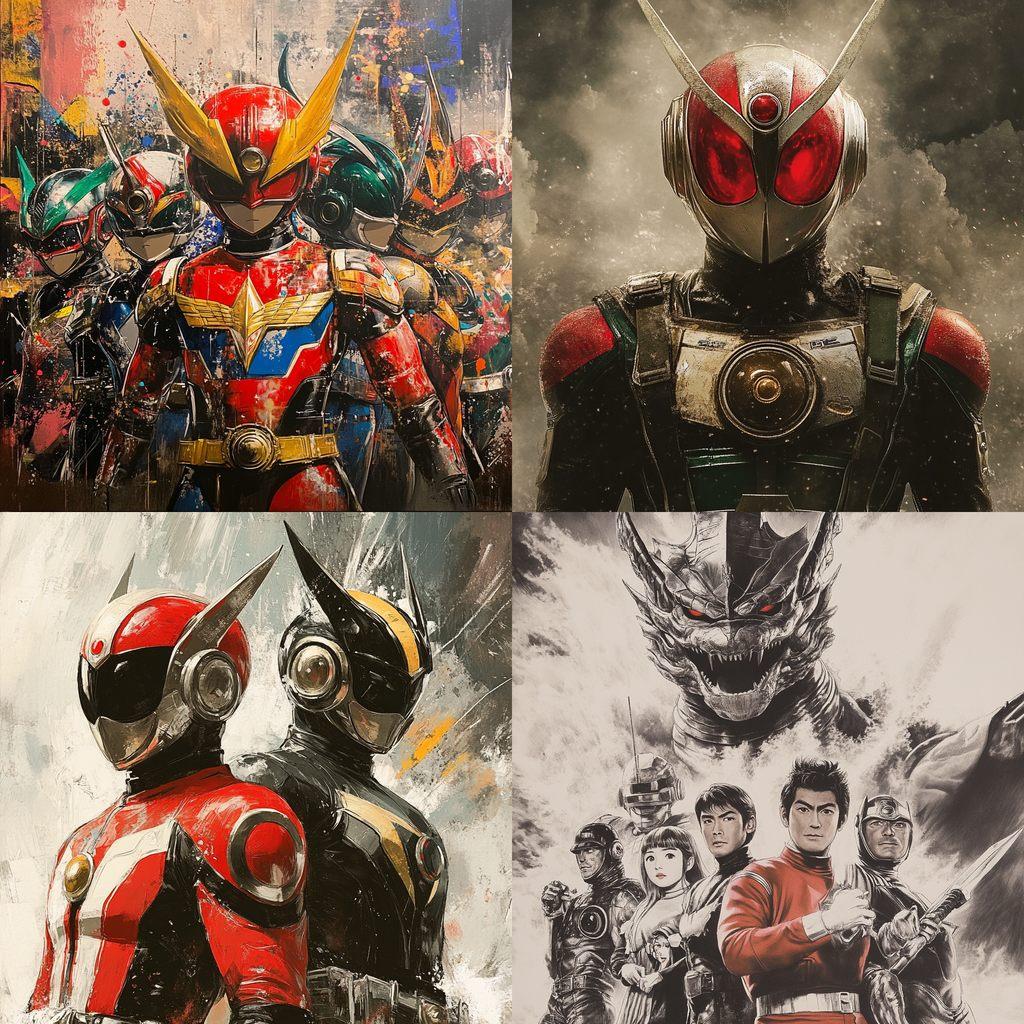 Tokusatsu style, Midjourney V6.1, render 1 of 4