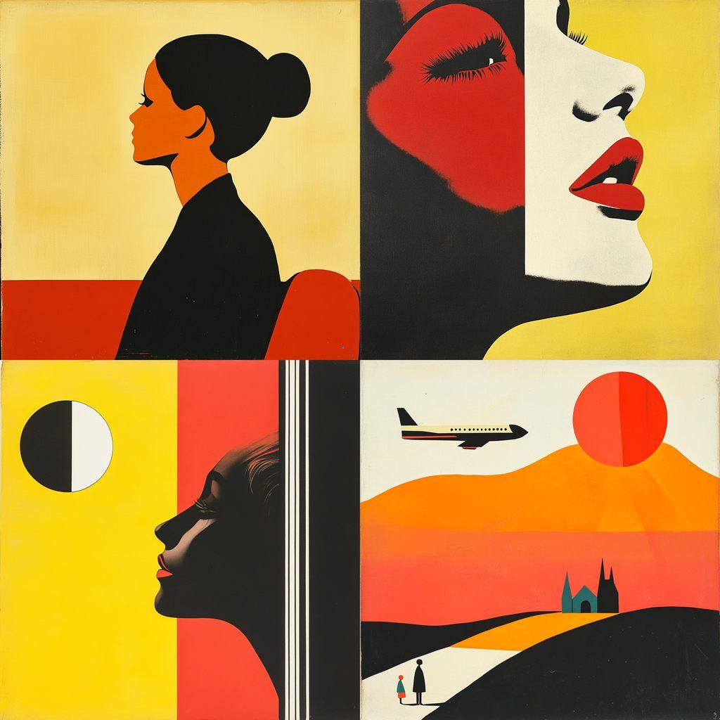 Tom Eckersley style, Midjourney V6.1, render 1 of 4