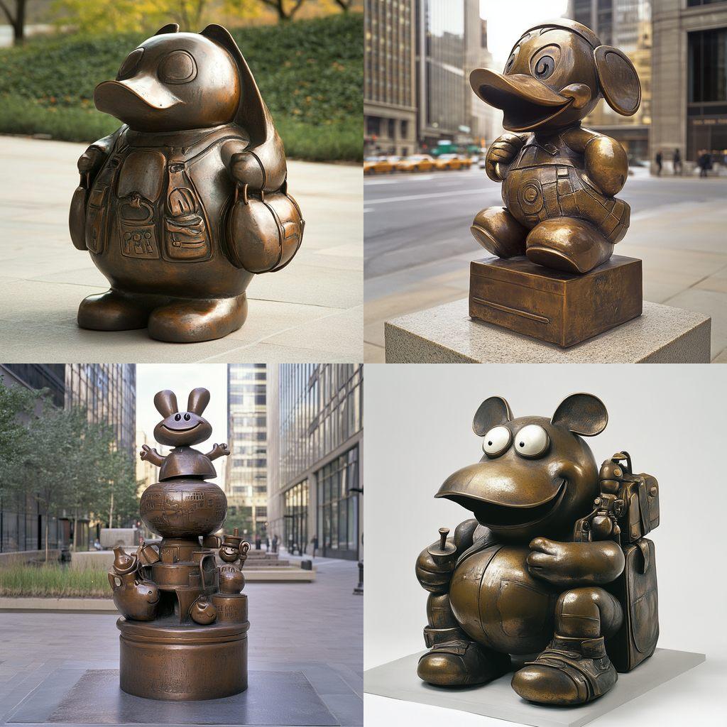 Tom Otterness style, Midjourney V6.1, render 1 of 4