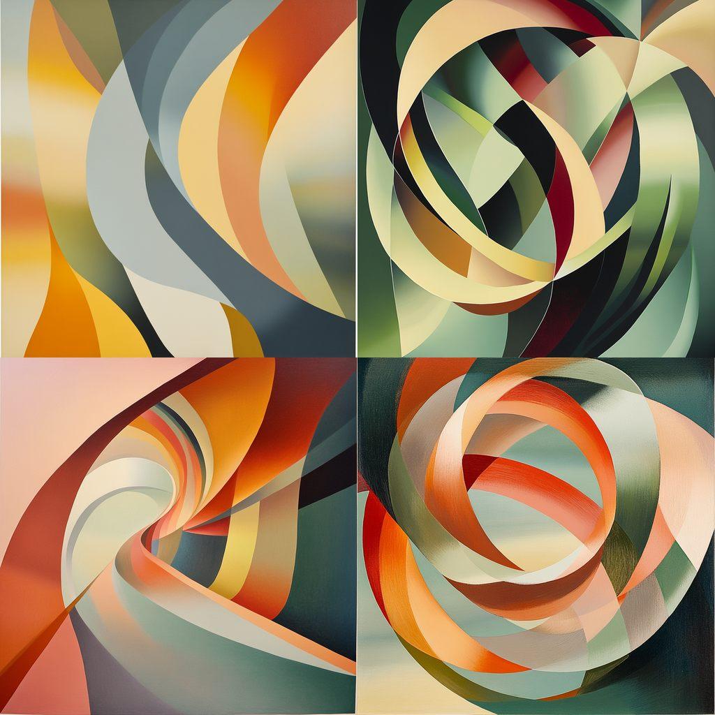 Tomma Abts style, Midjourney V6.1, render 1 of 4