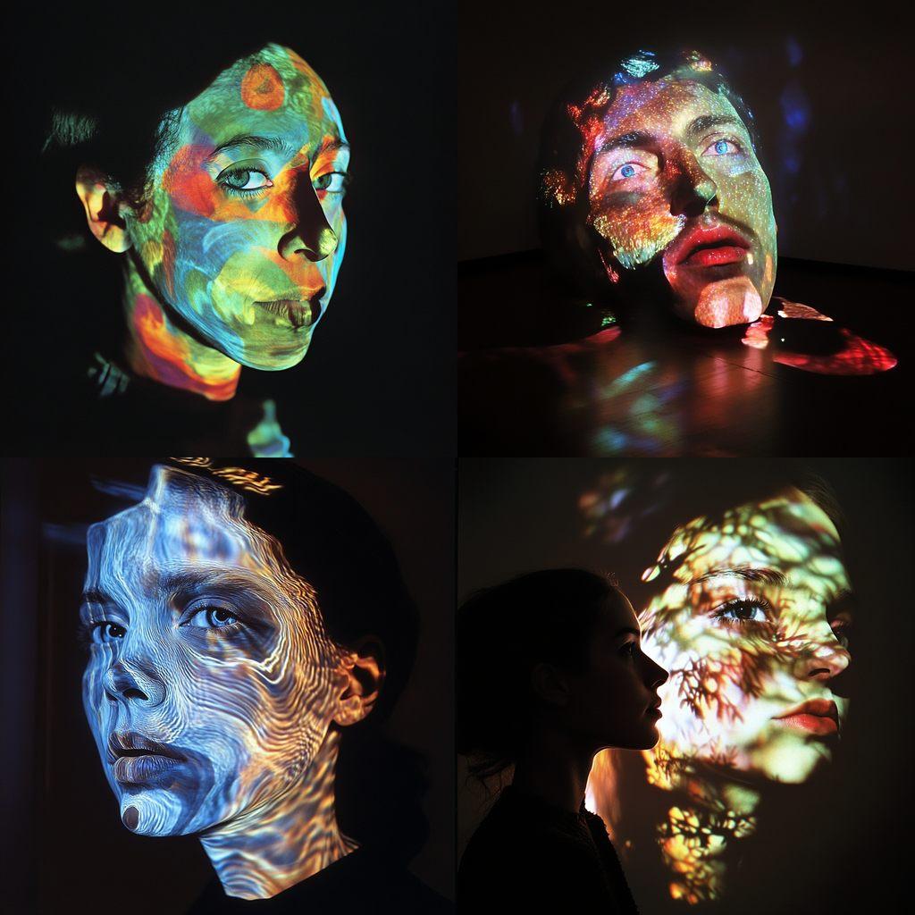 Tony Oursler style, Midjourney V6.1, render 1 of 4