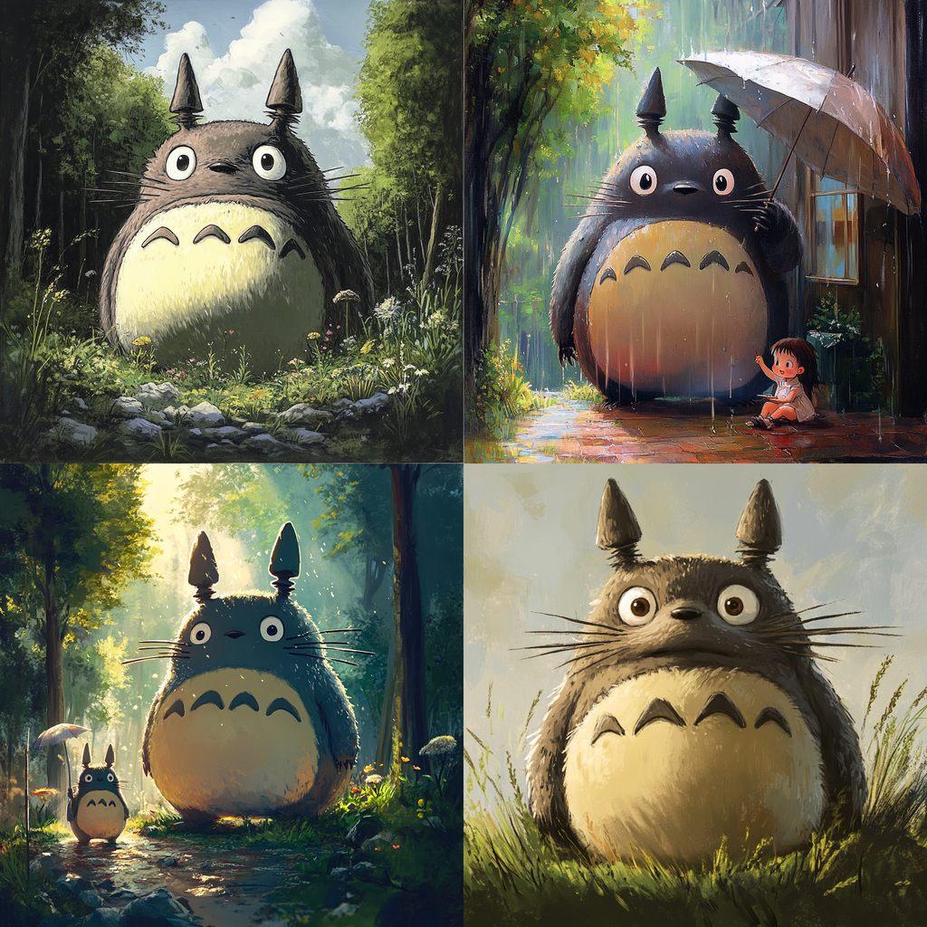 Totoro style, Midjourney V6.1, render 1 of 4