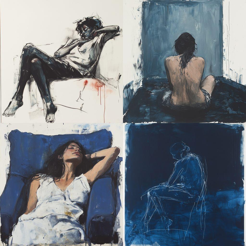 Tracey Emin style, Midjourney V6.1, render 1 of 4