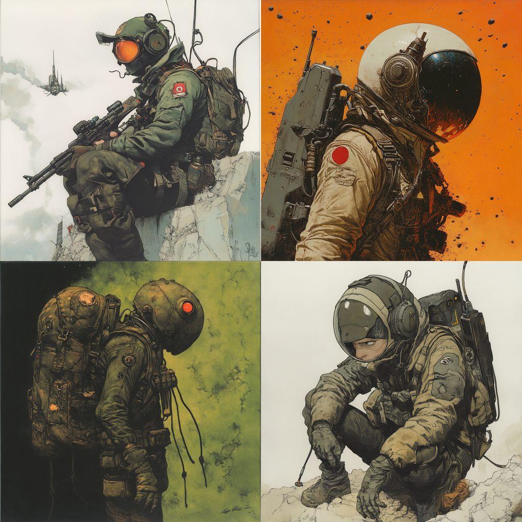 Travis Charest style, Midjourney V6.1, render 1 of 4
