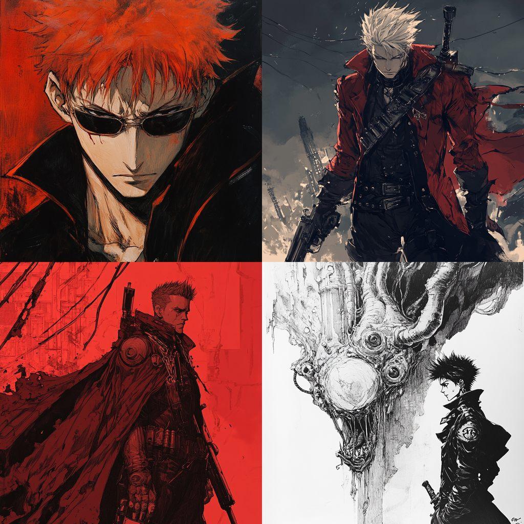 Trigun style, Midjourney V6.1, render 1 of 4