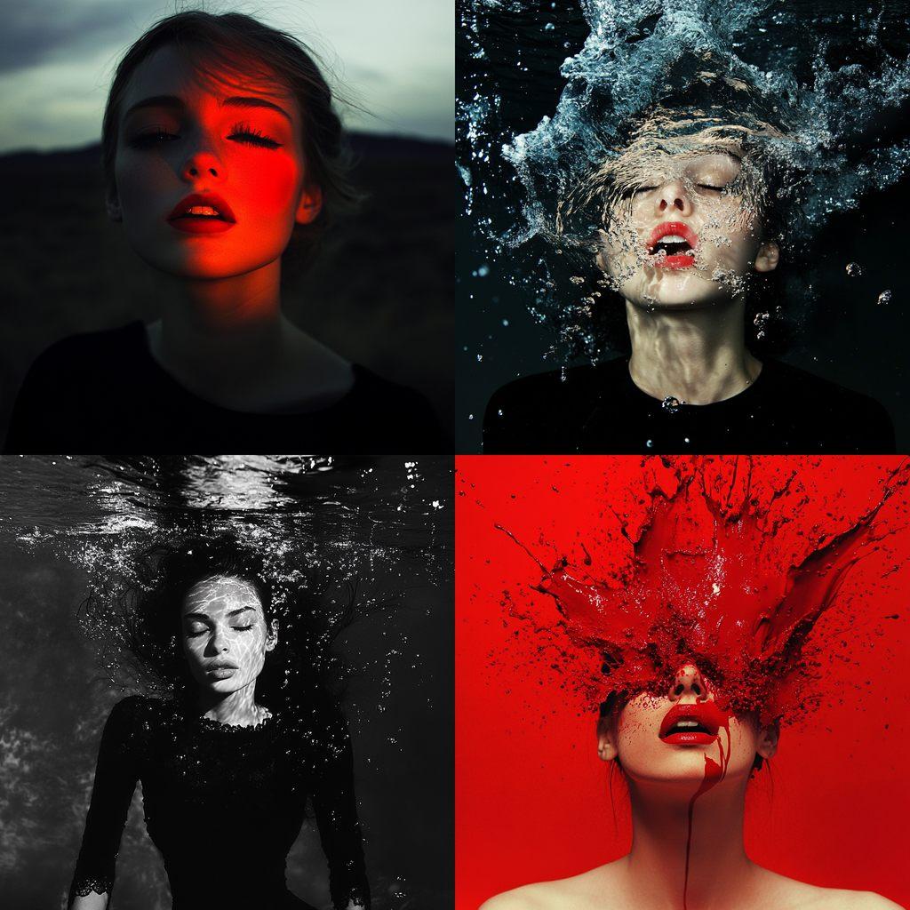Tyler Shields style, Midjourney V6.1, render 1 of 4