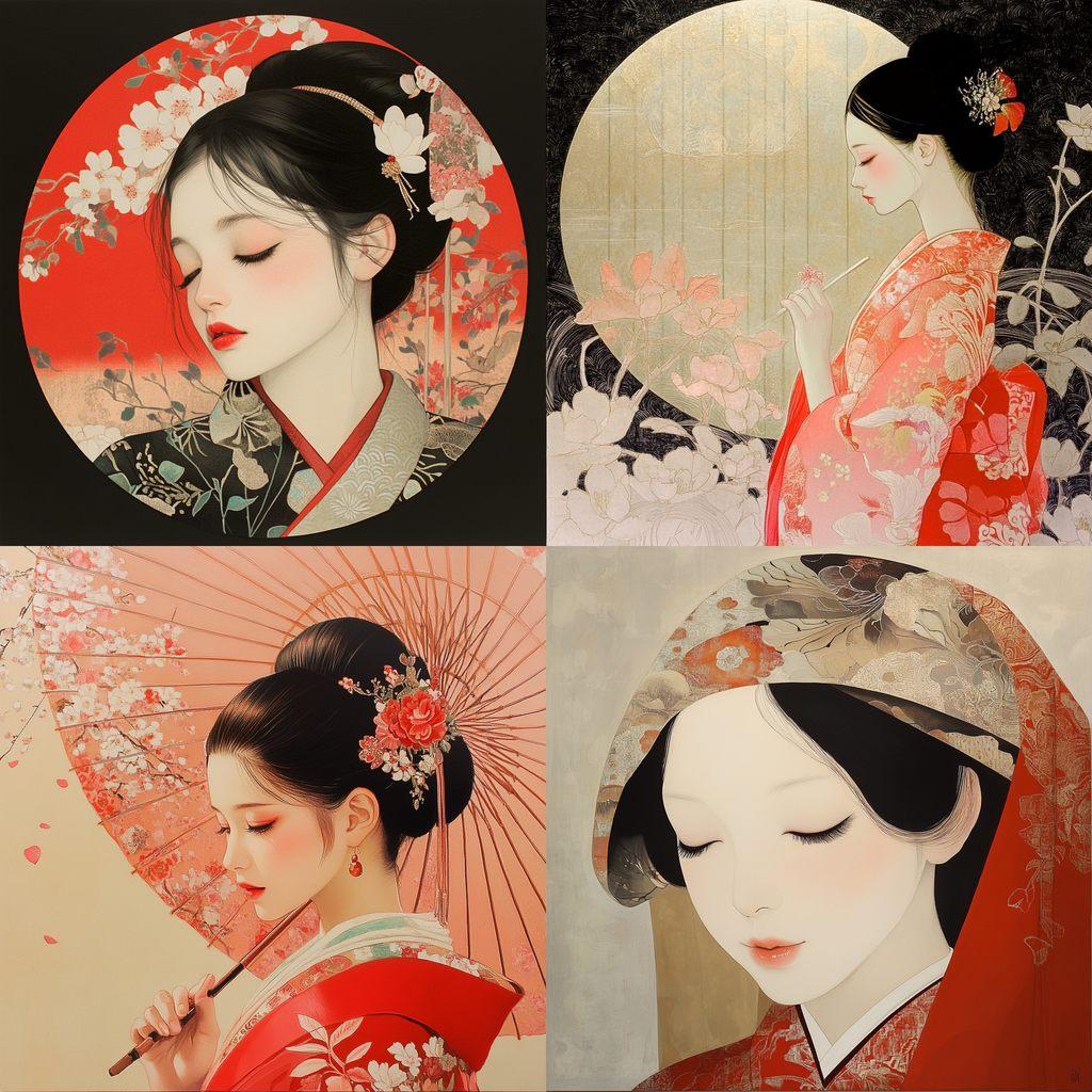 Uemura Shoen style, Midjourney V6.1, render 1 of 4