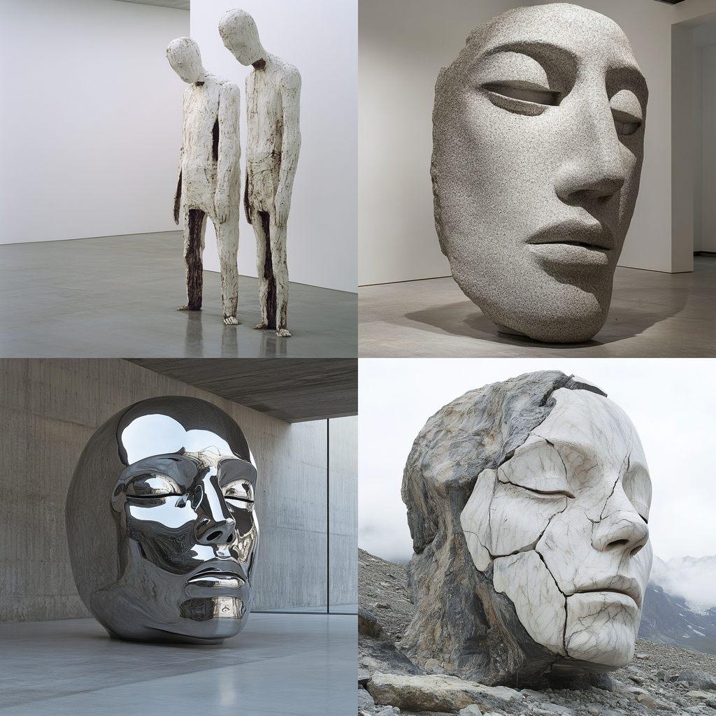 Ugo Rondinone style, Midjourney V6.1, render 1 of 4