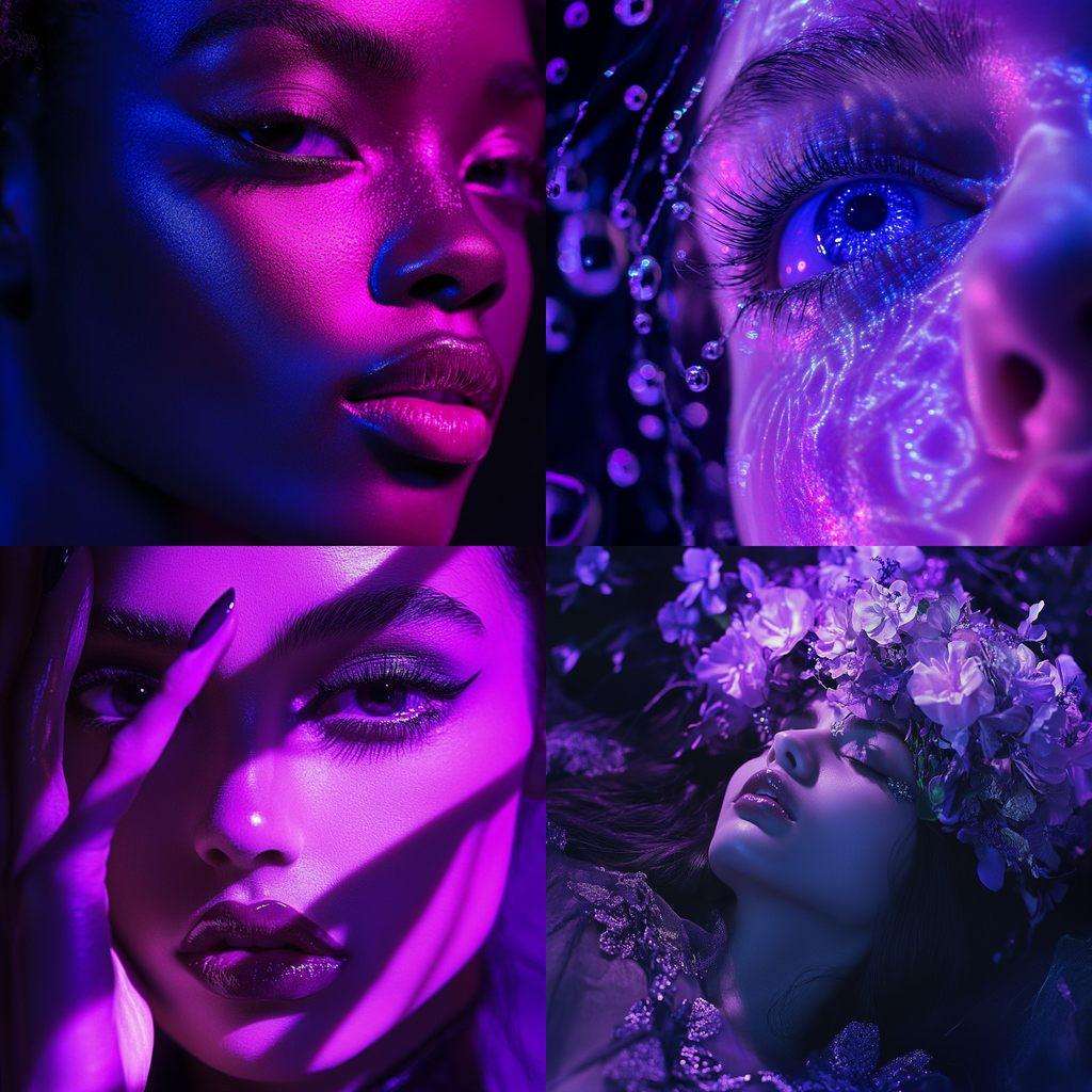 Ultraviolet photography style, Midjourney V6.1, render 1 of 4