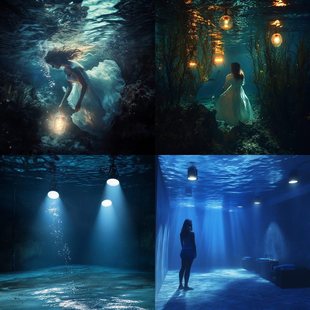 Underwater lighting style, Midjourney V6.1, render 1 of 4