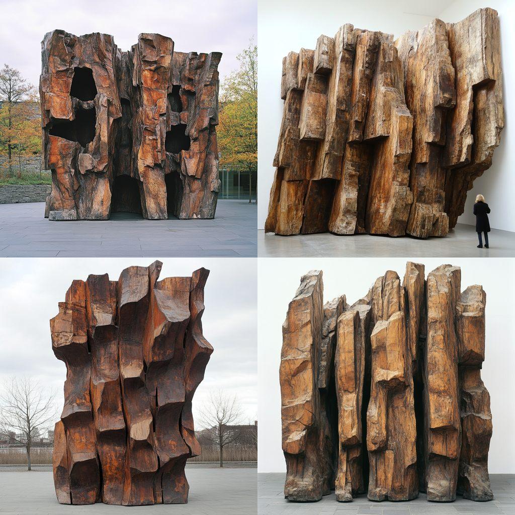 Ursula von Rydingsvard style, Midjourney V6.1, render 1 of 4