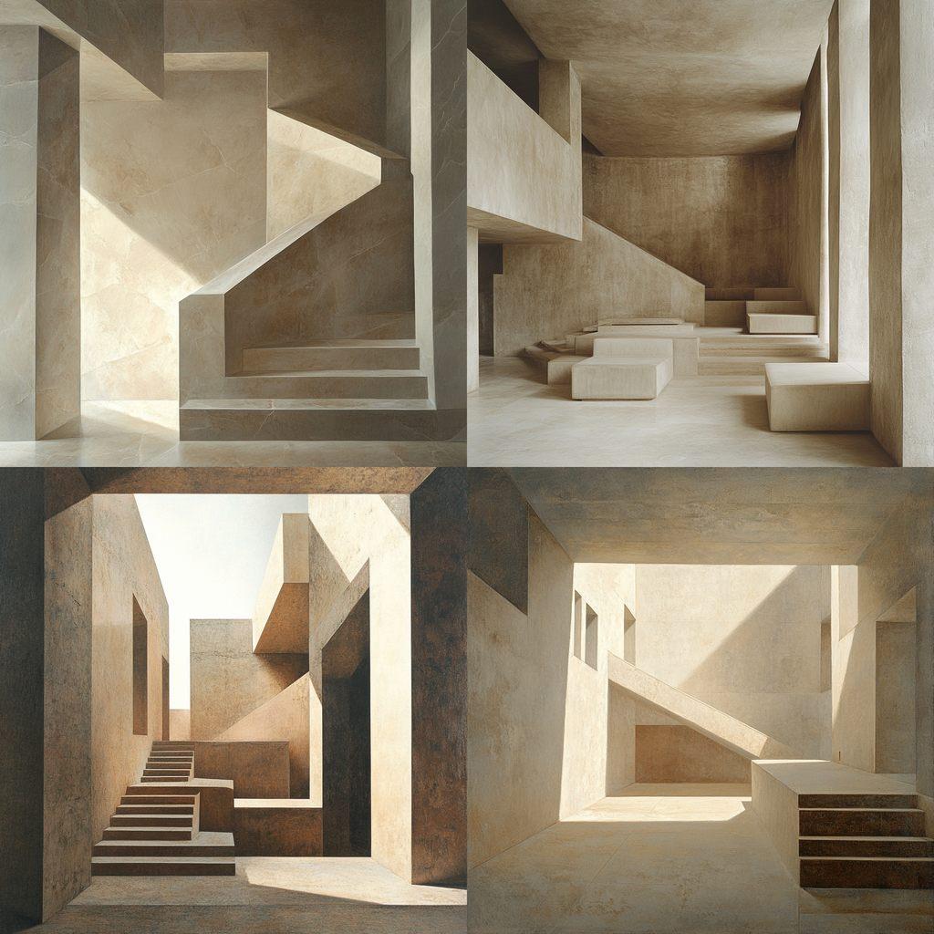 Valerio Olgiati style, Midjourney V6.1, render 1 of 4