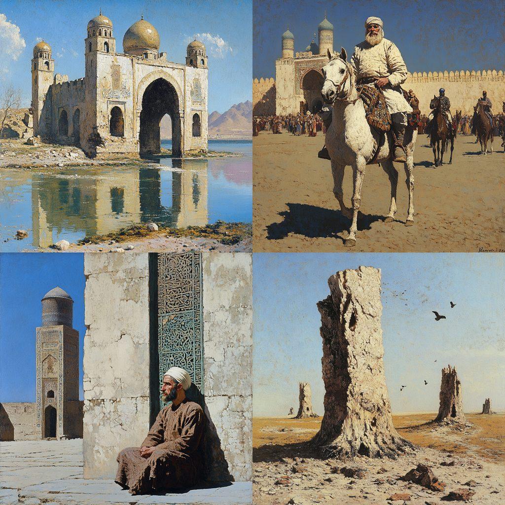 Vasily Vereshchagin style, Midjourney V6.1, render 1 of 4