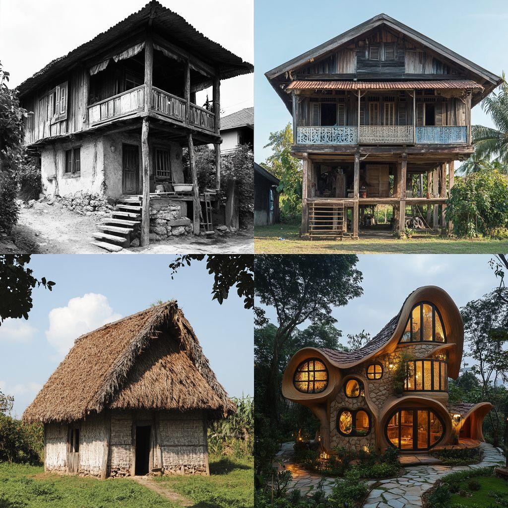 Vernacular architecture style, Midjourney V6.1, render 1 of 4