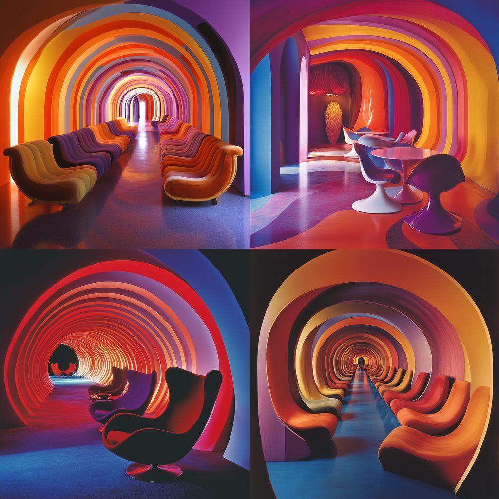 Verner Panton style, Midjourney V6.1, render 1 of 4