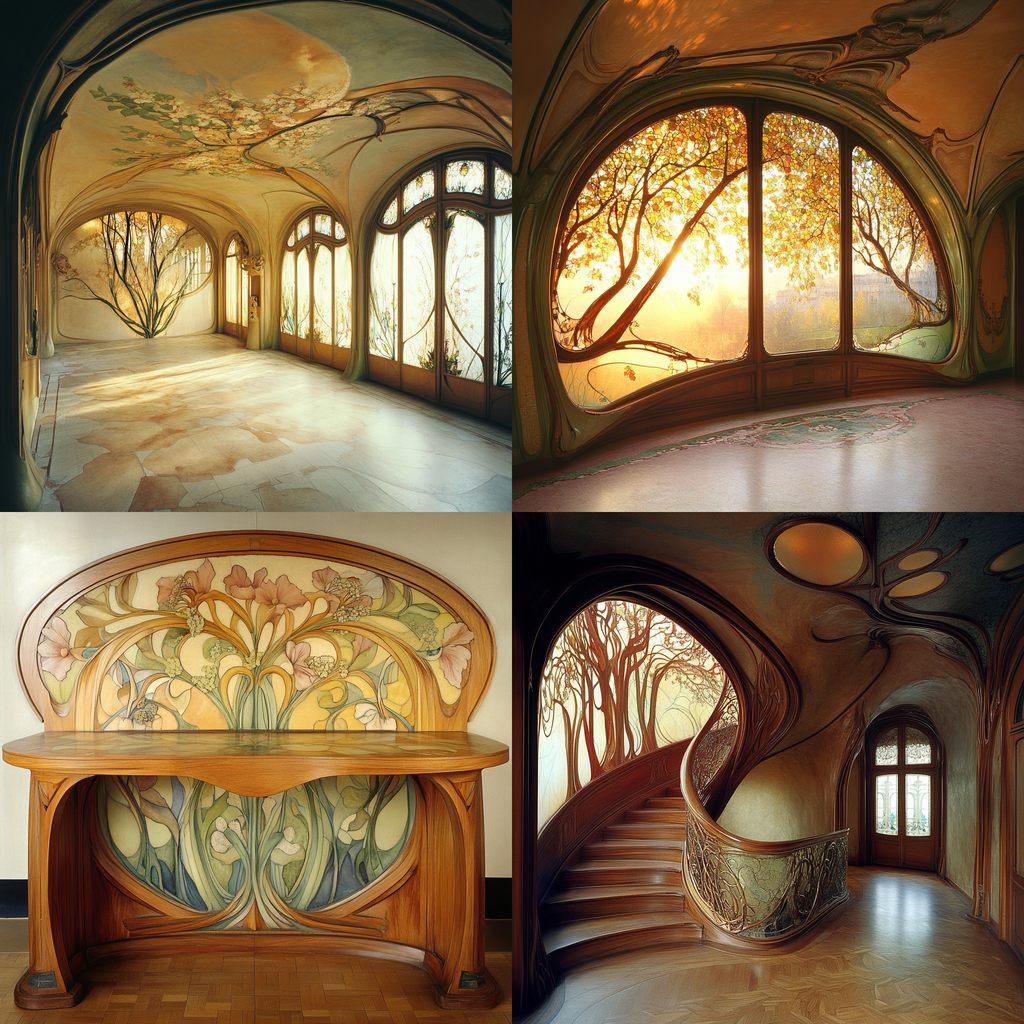 Victor Horta style, Midjourney V6.1, render 1 of 4