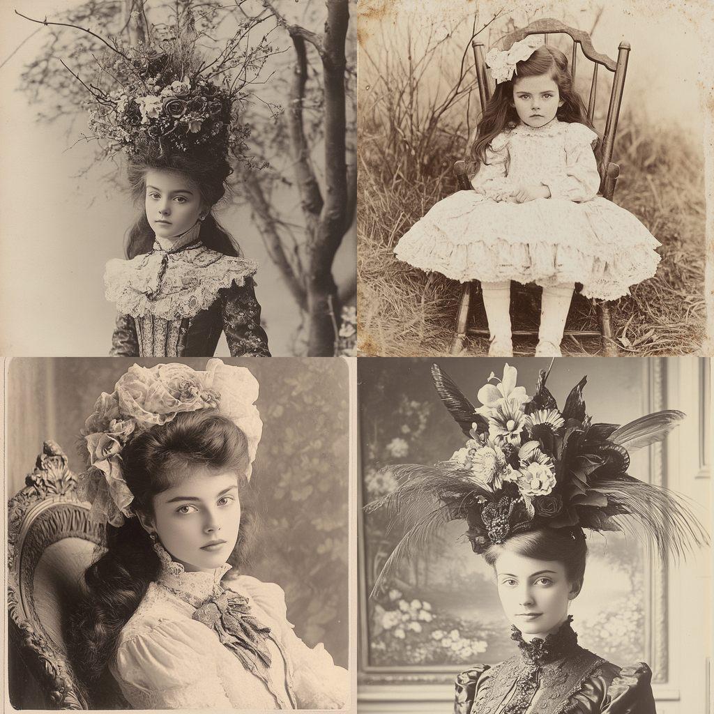 Victorian era cabinet card style, Midjourney V6.1, render 1 of 4