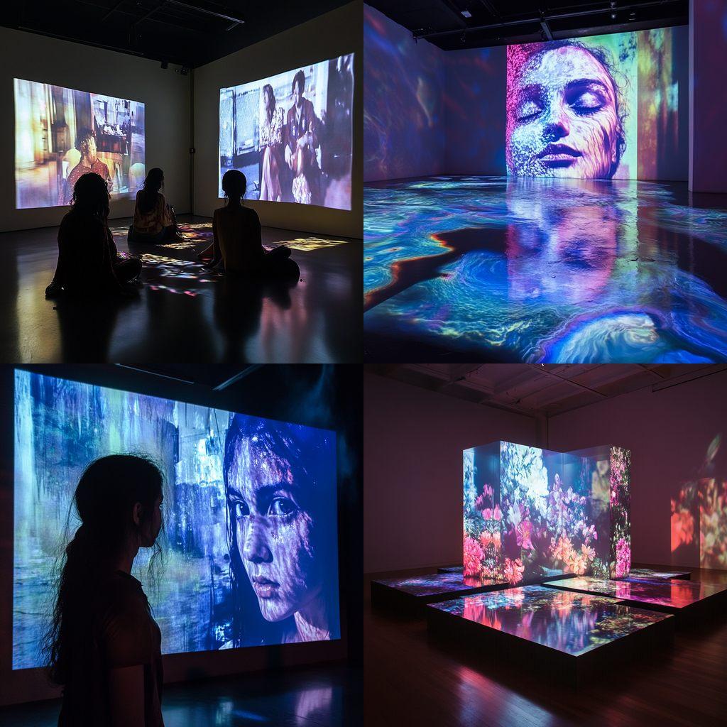 Video installation style, Midjourney V6.1, render 1 of 4