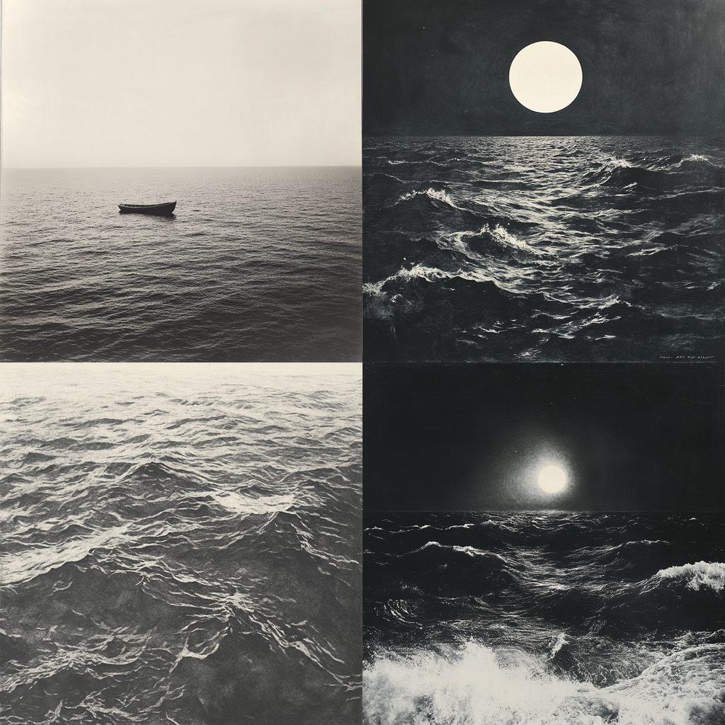 Vija Celmins style, Midjourney V6.1, render 1 of 4