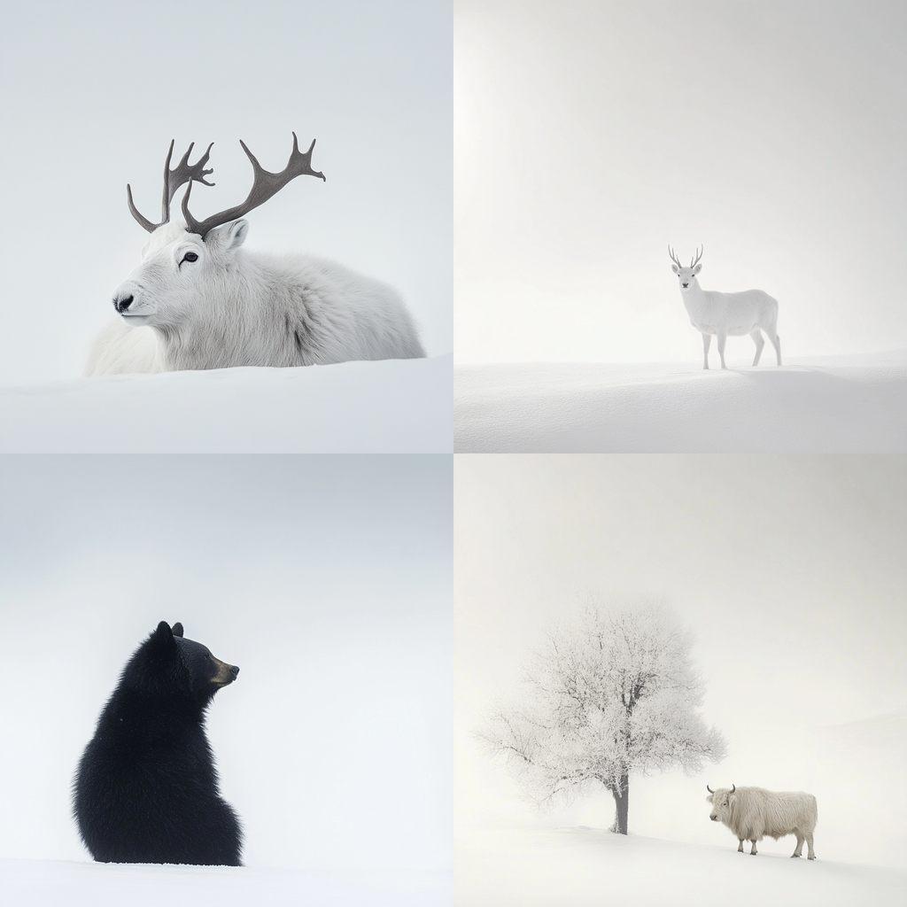 Vincent Munier style, Midjourney V6.1, render 1 of 4