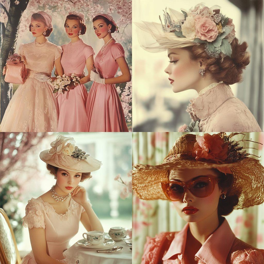 Vintage fashion style, Midjourney V6.1, render 1 of 4