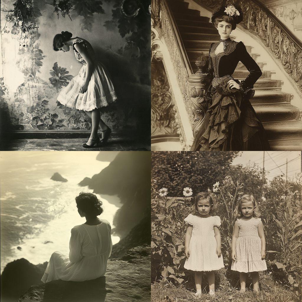 Vintage photograph style, Midjourney V6.1, render 1 of 4