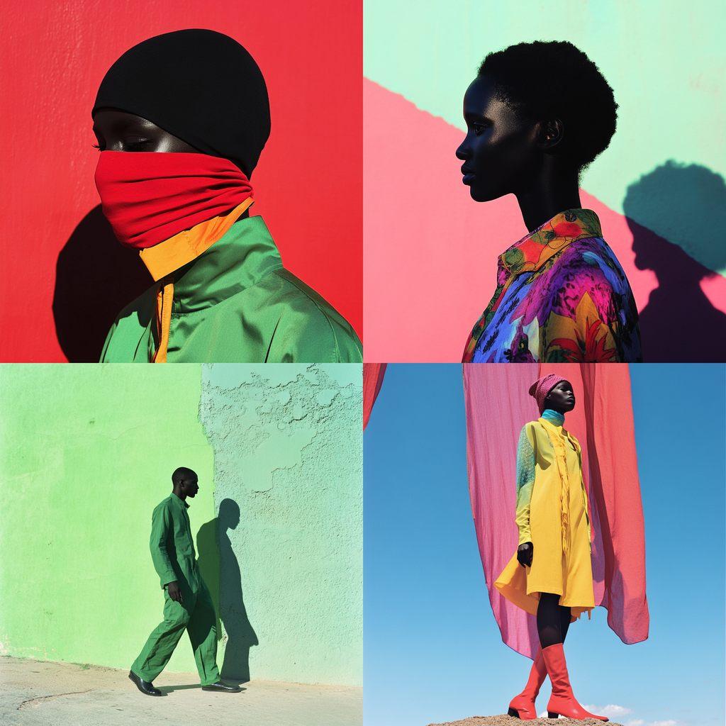 Viviane Sassen style, Midjourney V6.1, render 1 of 4