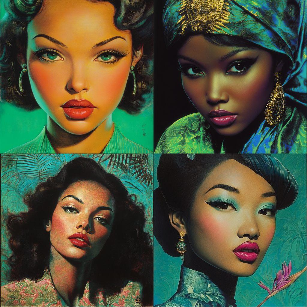 Vladimir Tretchikoff style, Midjourney V6.1, render 1 of 4