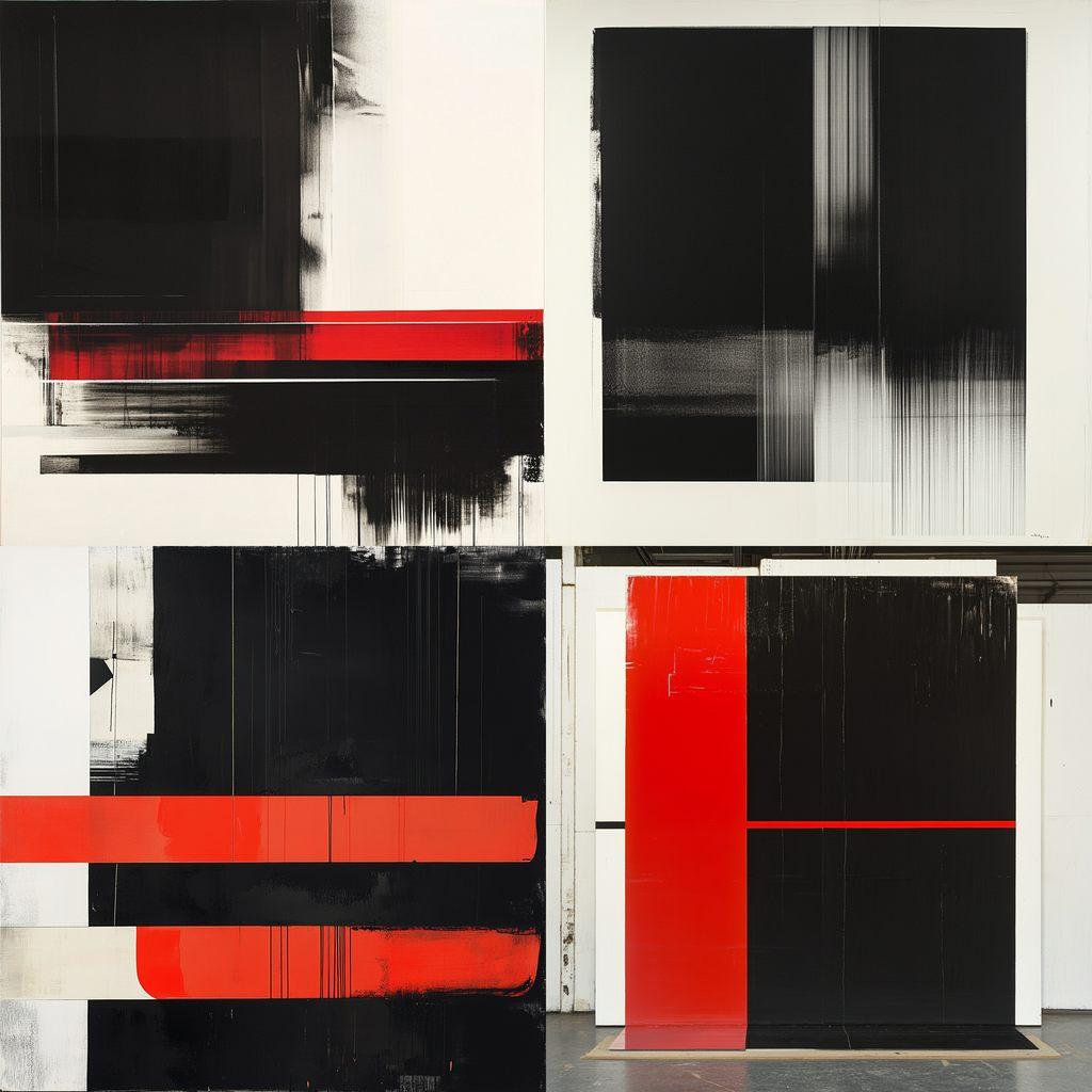 Wade Guyton style, Midjourney V6.1, render 1 of 4