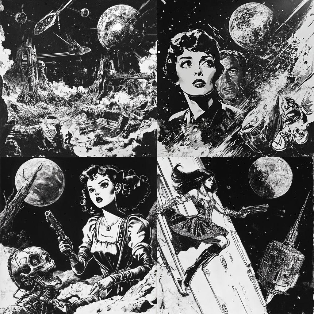 Wally Wood style, Midjourney V6.1, render 1 of 4