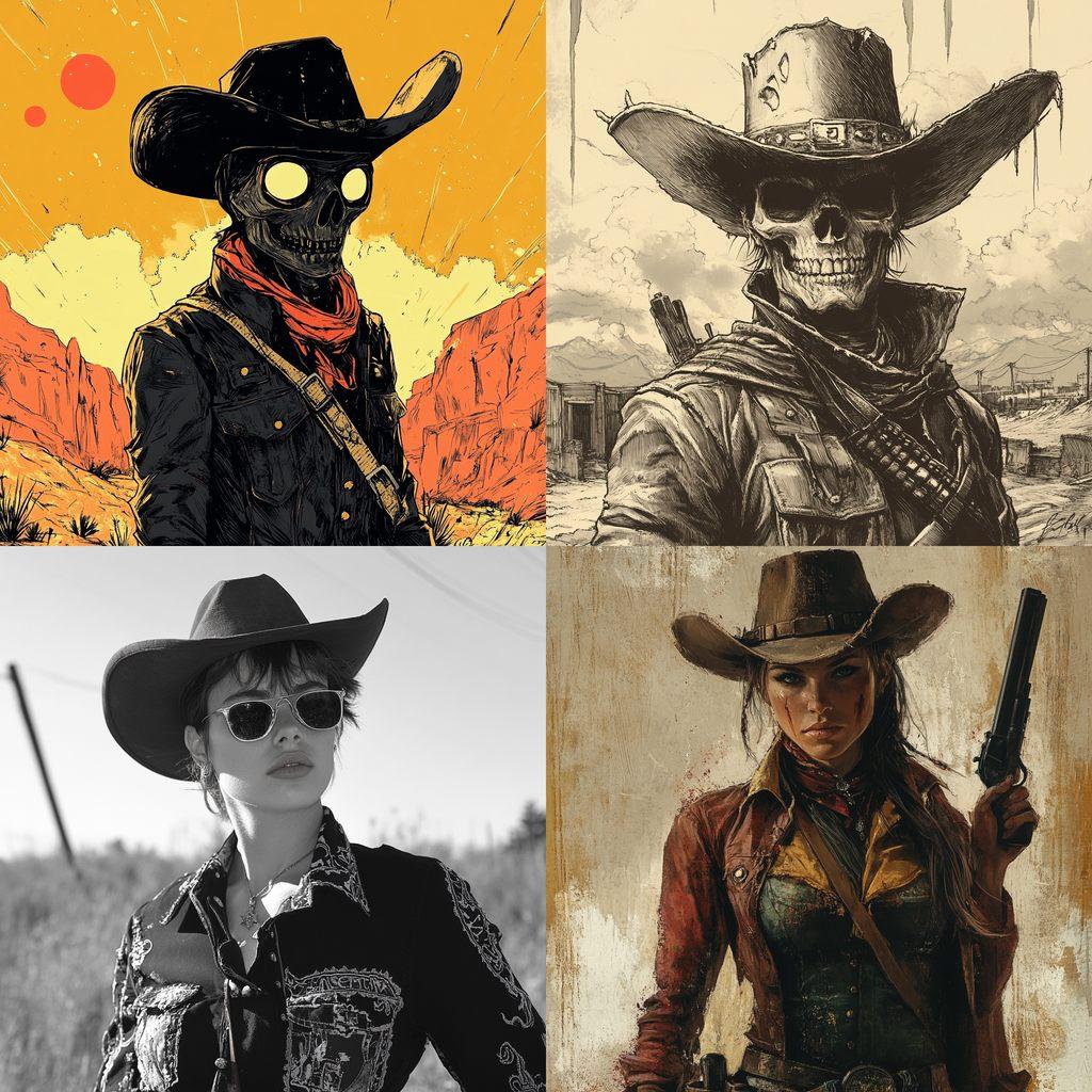 Westernpunk style, Midjourney V6.1, render 1 of 4