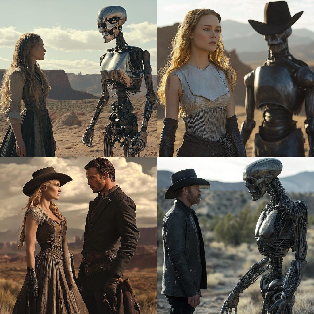 Westworld style, Midjourney V6.1, render 1 of 4