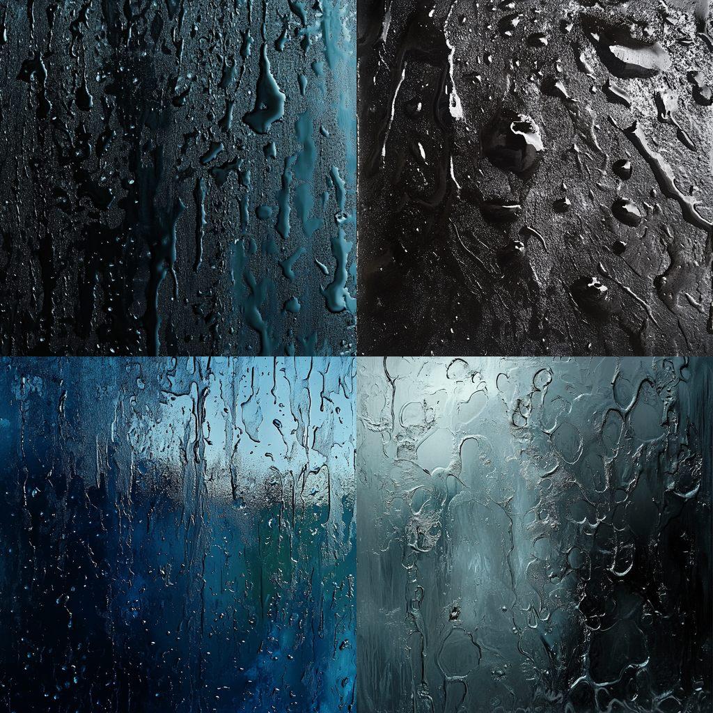 Wet texture style, Midjourney V6.1, render 1 of 4