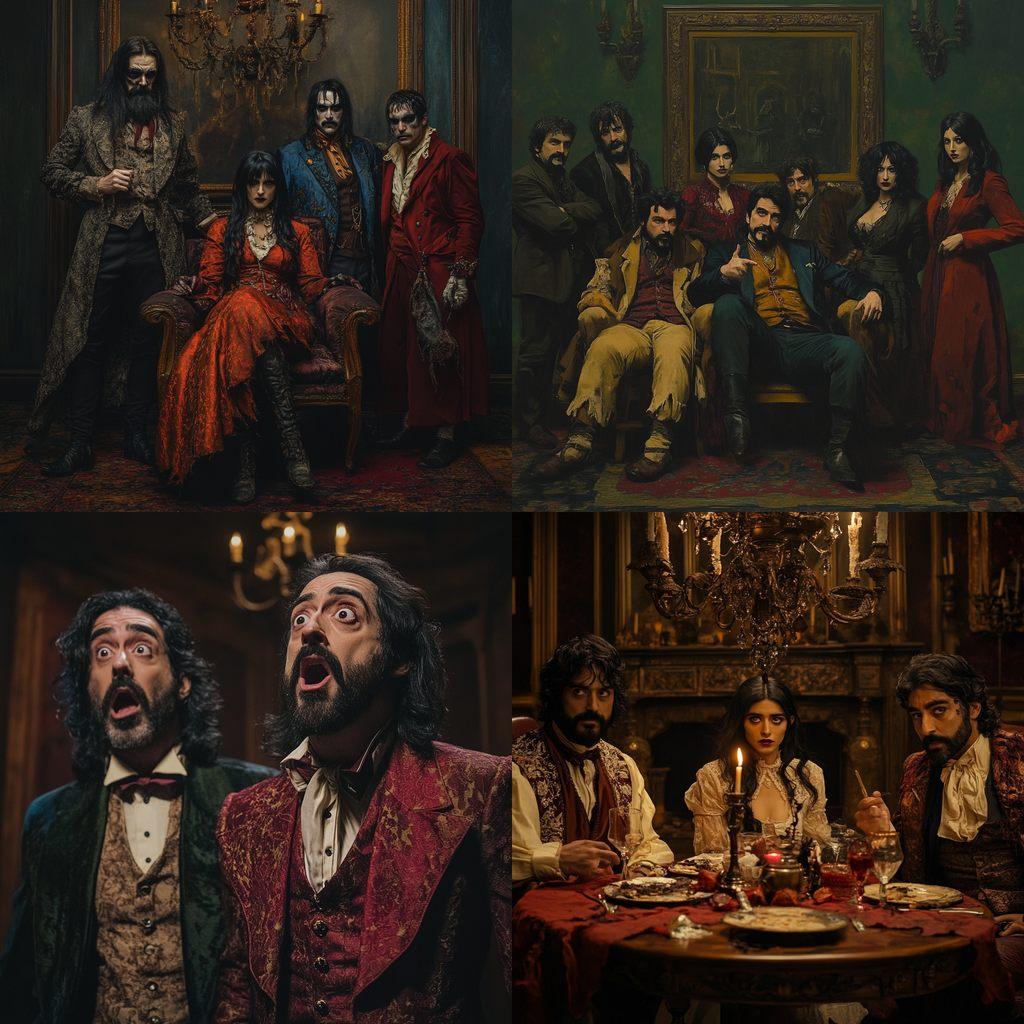 What We Do In The Shadows style, Midjourney V6.1, render 1 of 4