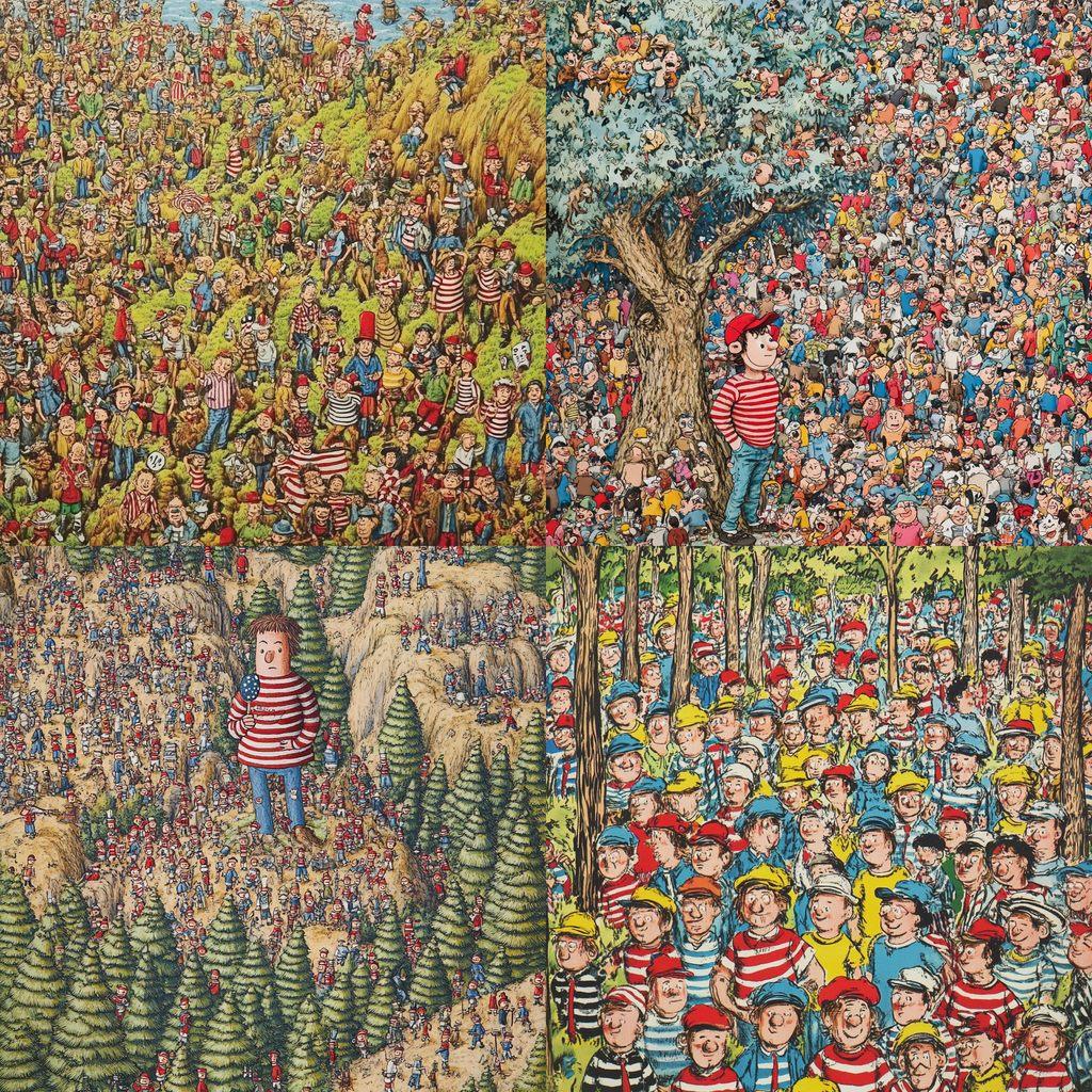 Where is Waldo style, Midjourney V6.1, render 1 of 4