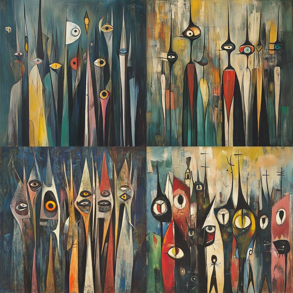 Wilfredo Lam style, Midjourney V6.1, render 1 of 4
