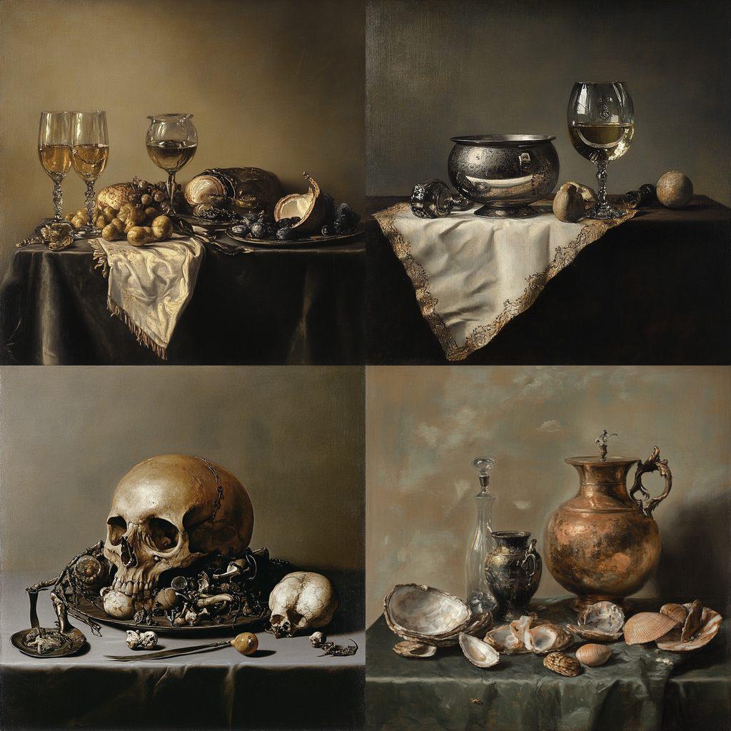 Willem Claesz. Heda style, Midjourney V6.1, render 1 of 4