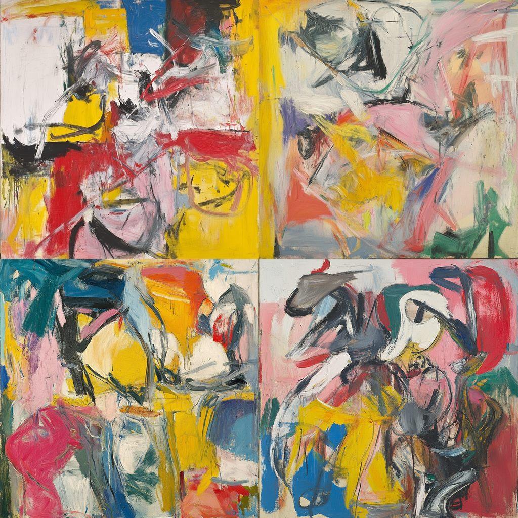 Willem de Kooning style, Midjourney V6.1, render 1 of 4