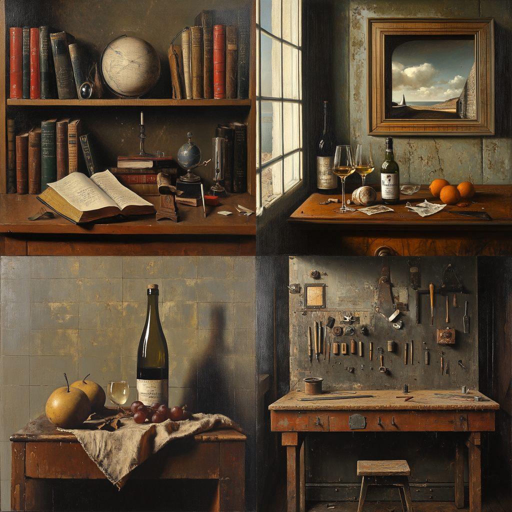 William Harnett style, Midjourney V6.1, render 1 of 4