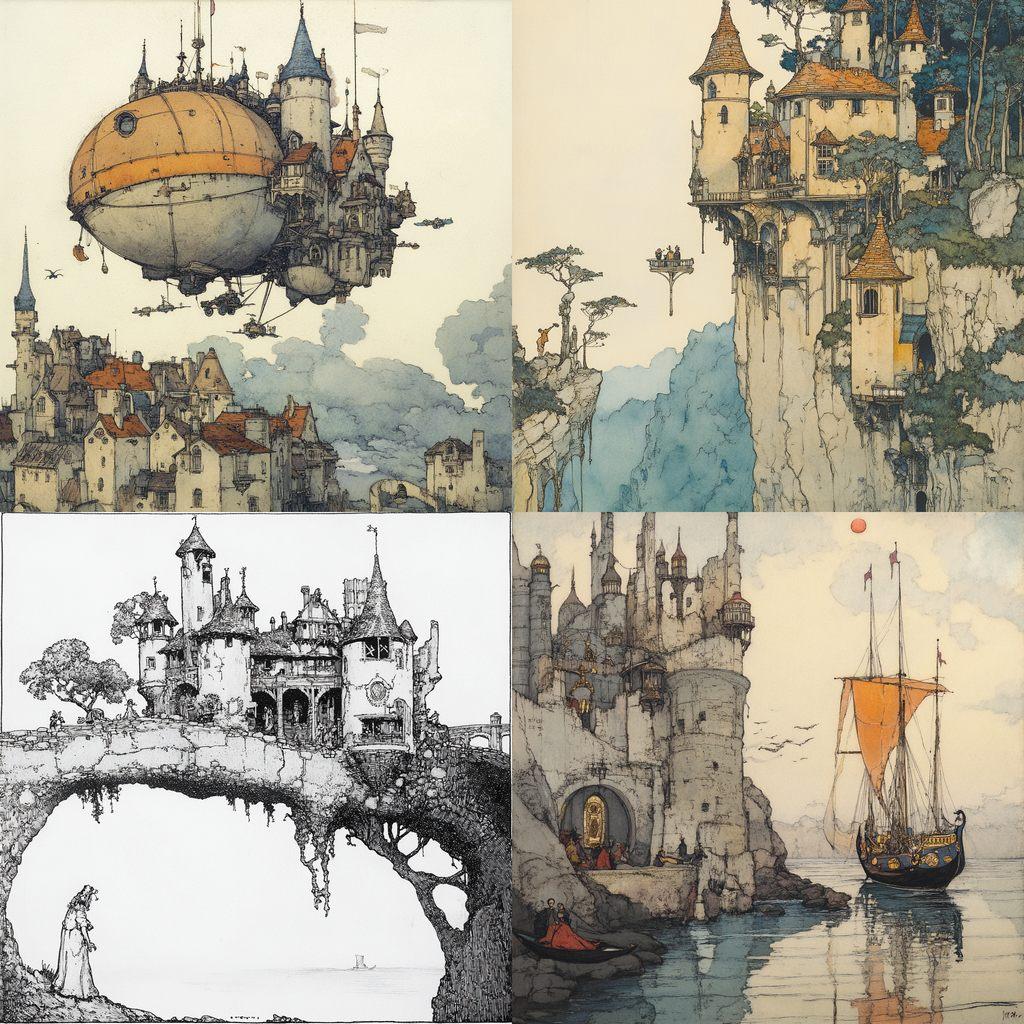 William Heath Robinson style, Midjourney V6.1, render 1 of 4