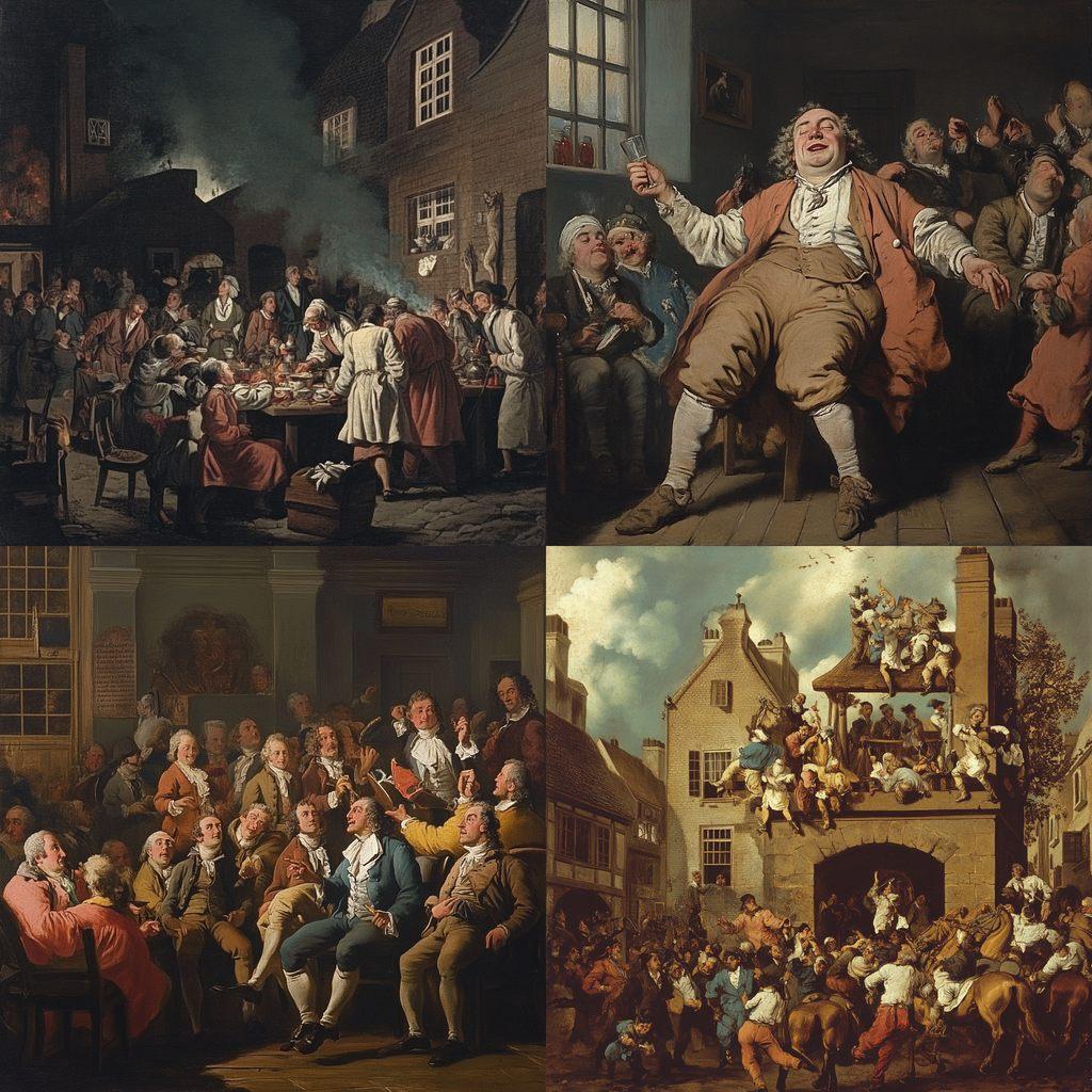 William Hogarth style, Midjourney V6.1, render 1 of 4