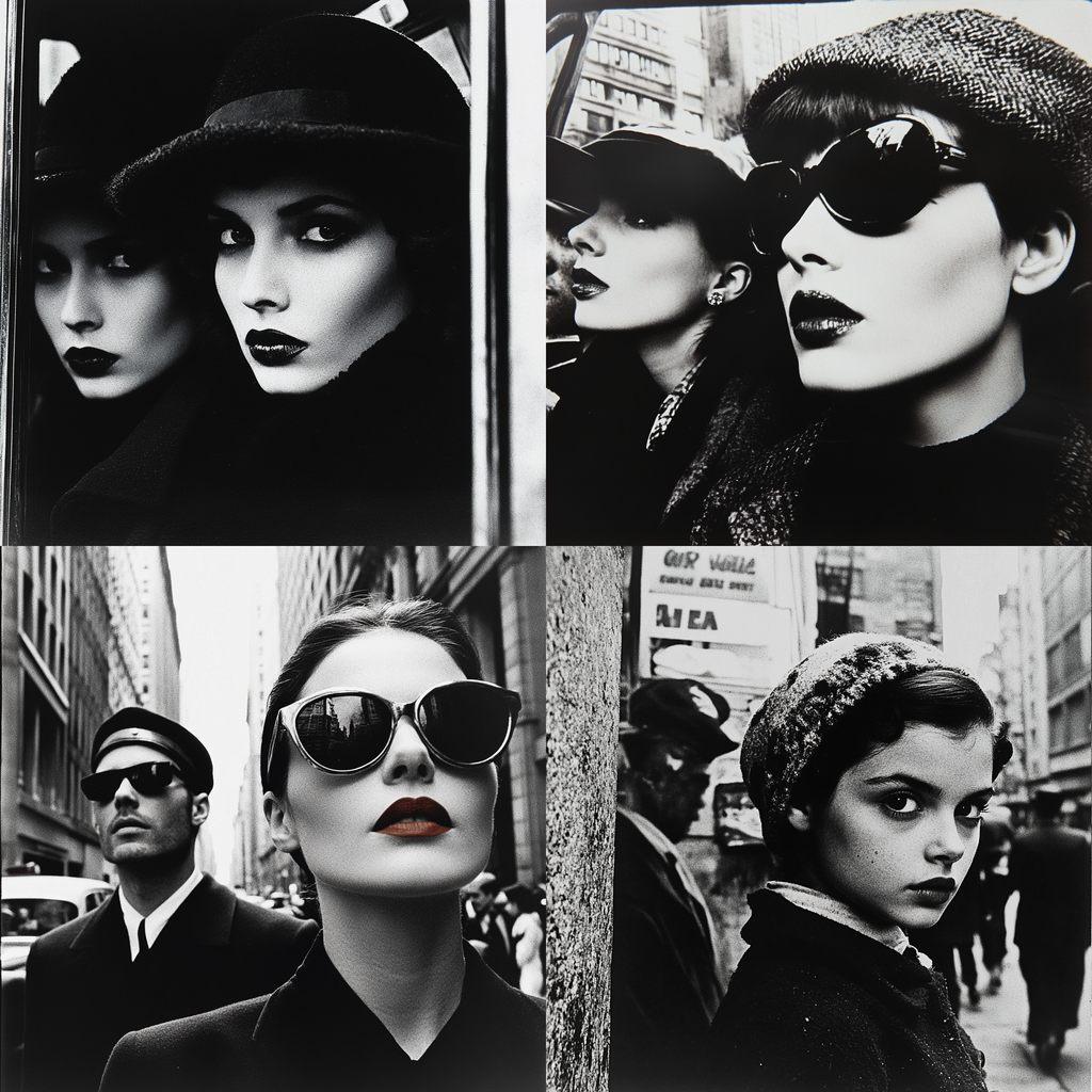 William Klein style, Midjourney V6.1, render 1 of 4