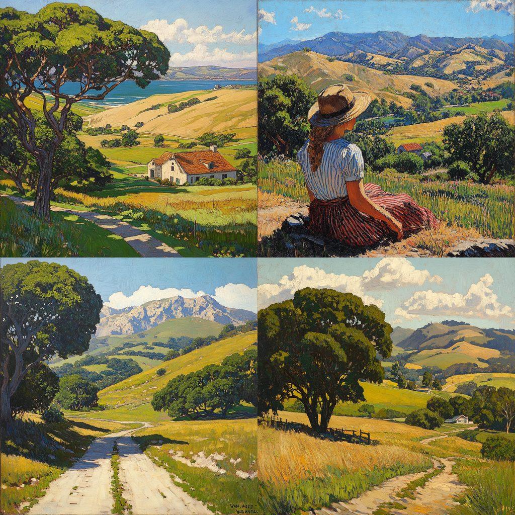 William Wendt style, Midjourney V6.1, render 1 of 4