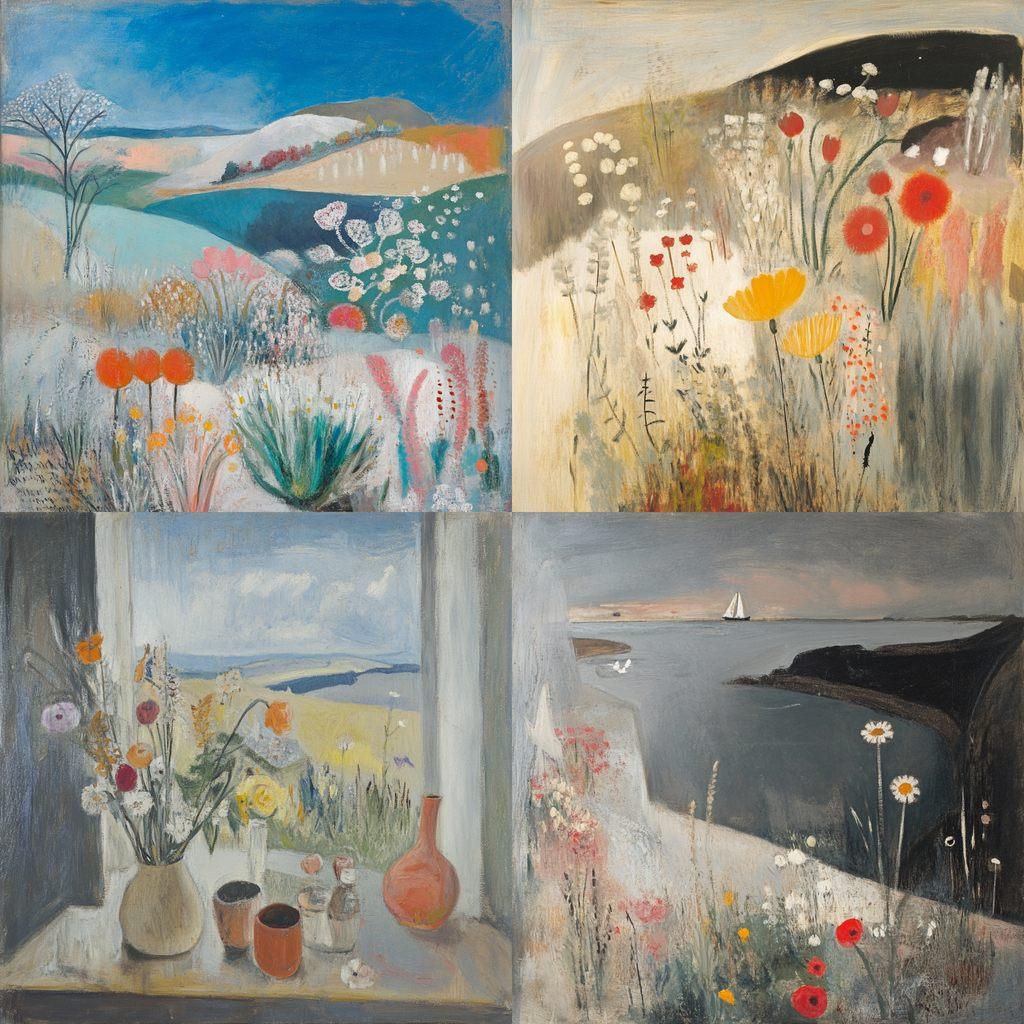 Winifred Nicholson style, Midjourney V6.1, render 1 of 4