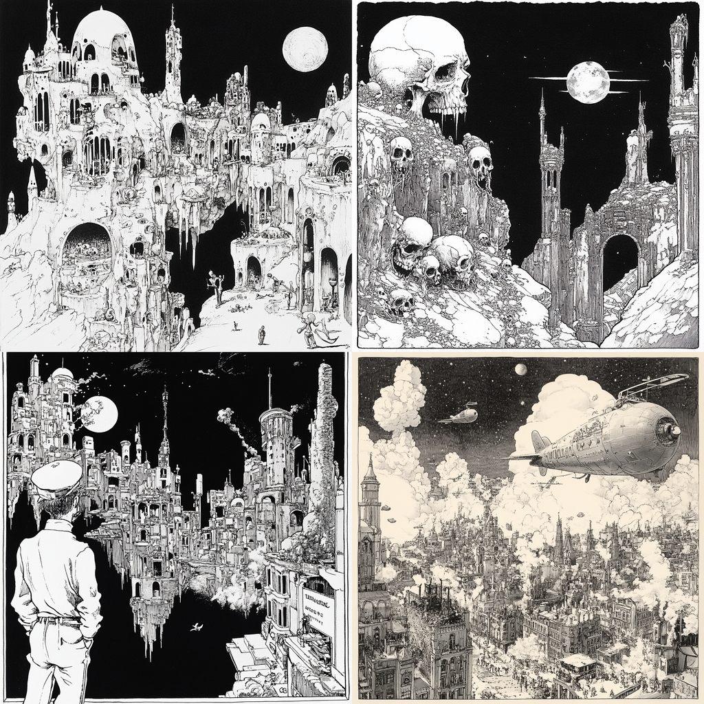 Winsor McCay style, Midjourney V6.1, render 1 of 4