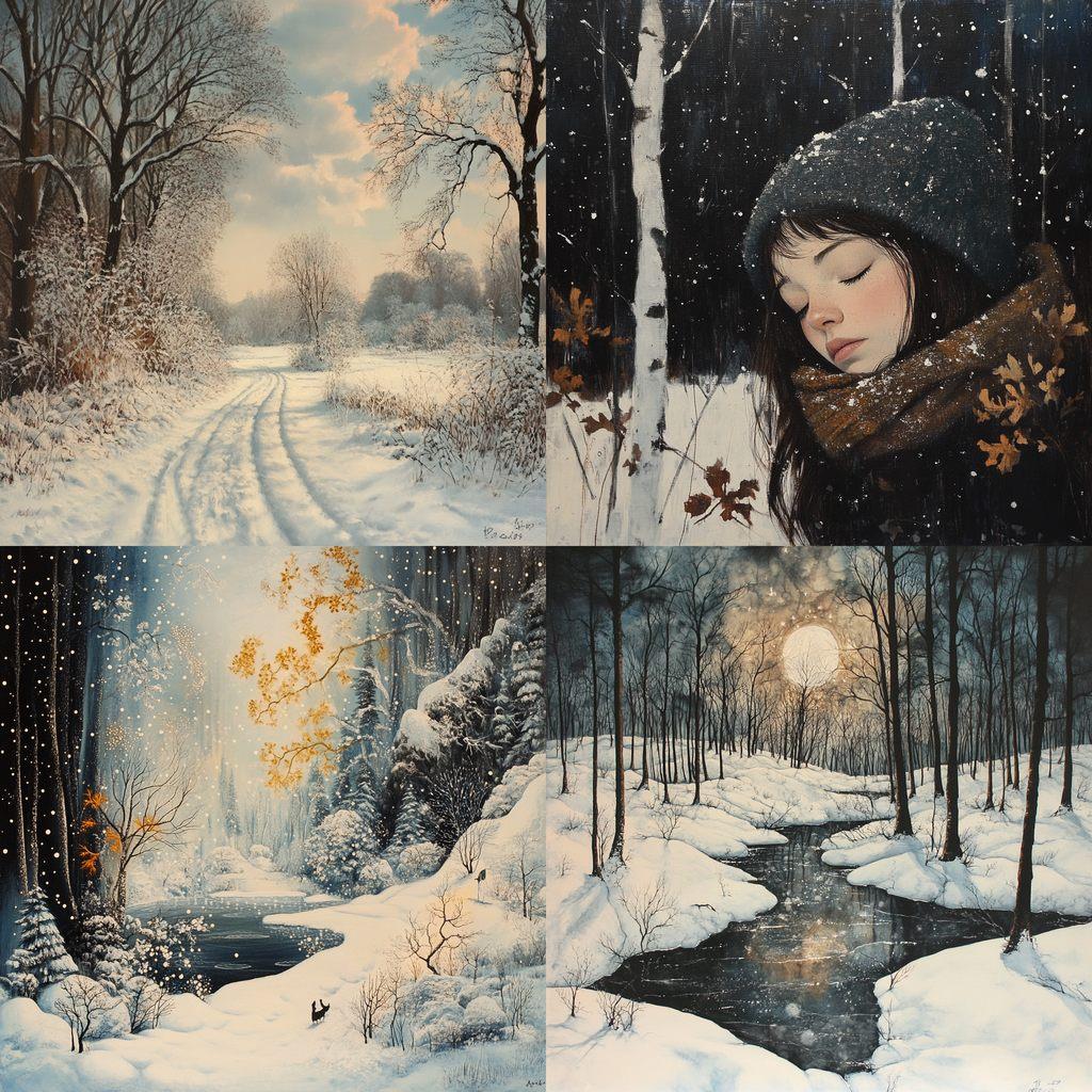 Winter style, Midjourney V6.1, render 1 of 4