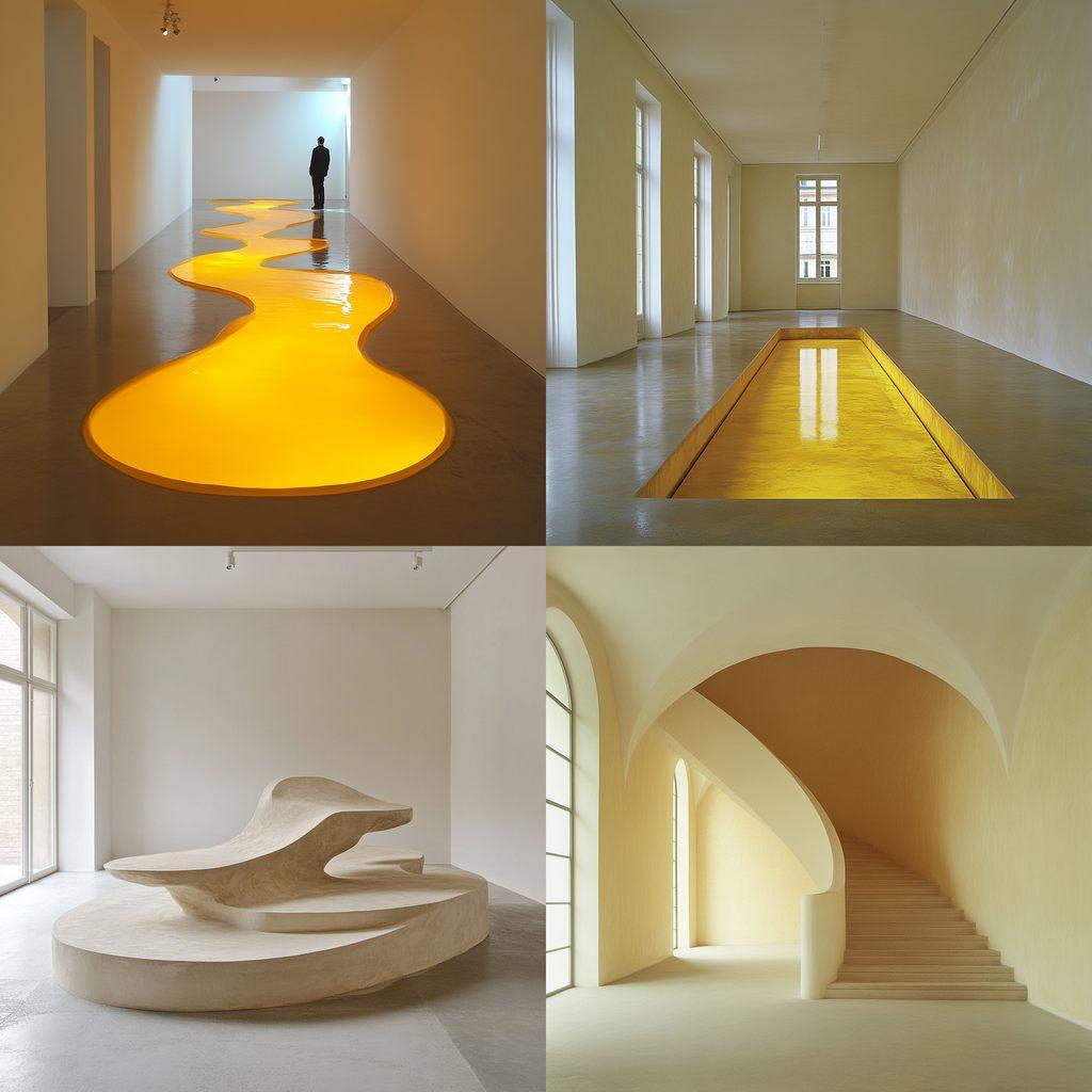 Wolfgang Laib style, Midjourney V6.1, render 1 of 4