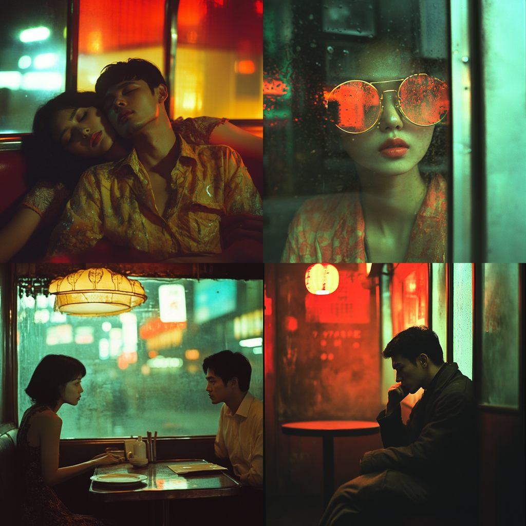 Wong Kar-wai style, Midjourney V6.1, render 1 of 4